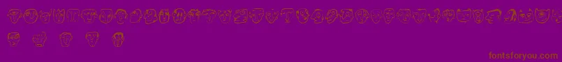 Ansigter Font – Brown Fonts on Purple Background