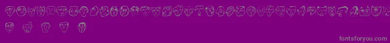 Ansigter Font – Gray Fonts on Purple Background