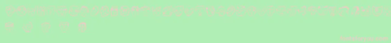 Ansigter Font – Pink Fonts on Green Background