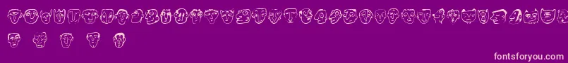 Ansigter Font – Pink Fonts on Purple Background