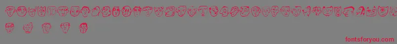 Ansigter Font – Red Fonts on Gray Background