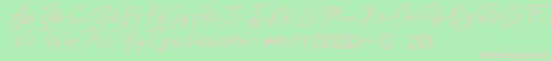 Police AnsteryScript – polices roses sur fond vert
