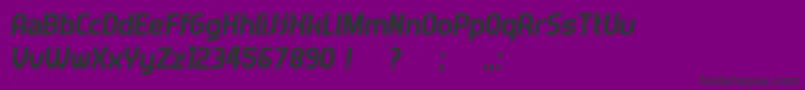 Fonte Answer Italic – fontes pretas em um fundo violeta