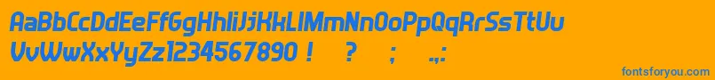 Answer Italic Font – Blue Fonts on Orange Background