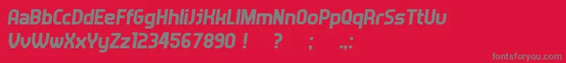 Czcionka Answer Italic – szare czcionki na czerwonym tle
