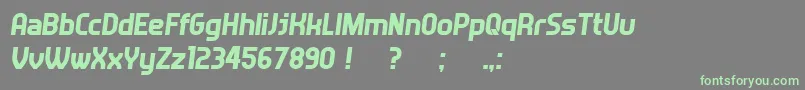 Answer Italic Font – Green Fonts on Gray Background