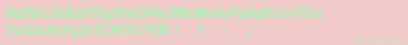 Answer Italic Font – Green Fonts on Pink Background