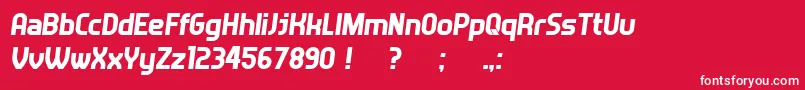 フォントAnswer Italic – 赤い背景に白い文字