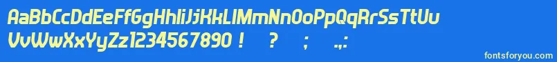 Answer Italic Font – Yellow Fonts on Blue Background