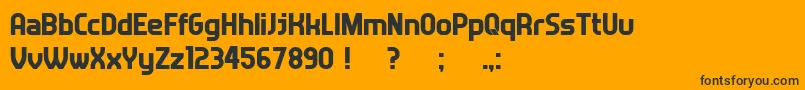 Czcionka Answer – czarne czcionki na pomarańczowym tle