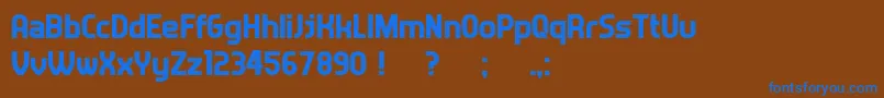 Answer Font – Blue Fonts on Brown Background