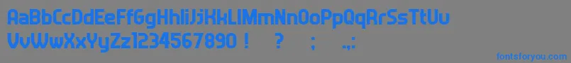 フォントAnswer – 灰色の背景に青い文字