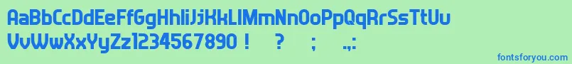 Answer Font – Blue Fonts on Green Background