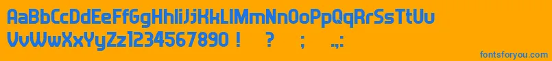 Czcionka Answer – niebieskie czcionki na pomarańczowym tle