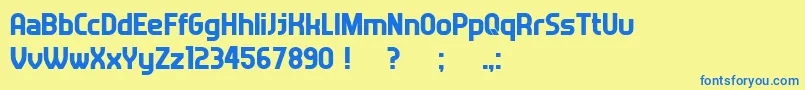 Шрифт Answer – синие шрифты на жёлтом фоне