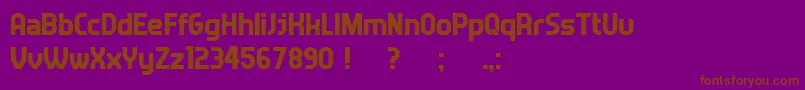 Answer Font – Brown Fonts on Purple Background