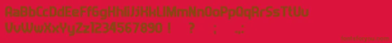 Answer Font – Brown Fonts on Red Background