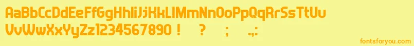 More about Answer Font Answer Font – Orange Fonts on Yellow Background