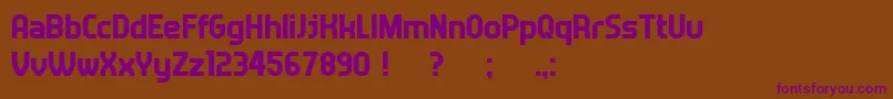 Answer Font – Purple Fonts on Brown Background