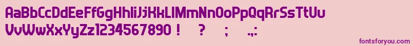 フォントAnswer – ピンクの背景に紫のフォント