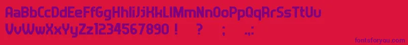 Answer Font – Purple Fonts on Red Background