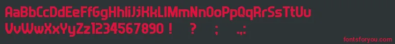 Answer Font – Red Fonts on Black Background