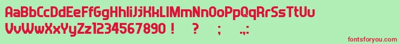Answer Font – Red Fonts on Green Background
