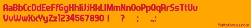 Answer Font – Red Fonts on Orange Background
