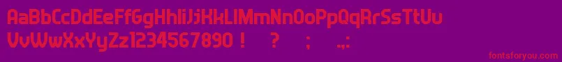 Answer Font – Red Fonts on Purple Background