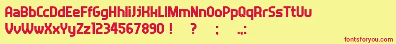 フォントAnswer – 赤い文字の黄色い背景