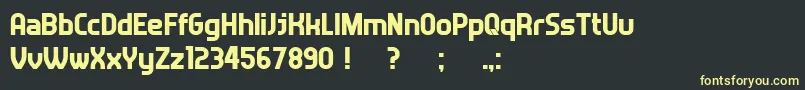 Czcionka Answer – żółte czcionki na czarnym tle