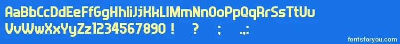 Answer Font – Yellow Fonts on Blue Background