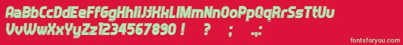 Czcionka Answer3DFilled Italic – zielone czcionki na czerwonym tle