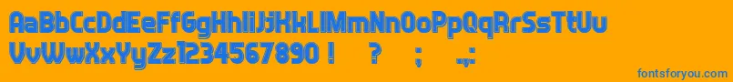 Answer3DFilled Font – Blue Fonts on Orange Background