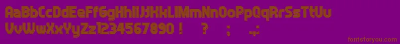 Answer3DFilled Font – Brown Fonts on Purple Background