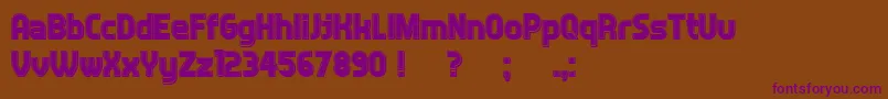 Answer3DFilled Font – Purple Fonts on Brown Background