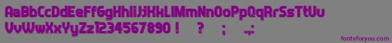 Шрифт Answer3DFilled – фиолетовые шрифты на сером фоне