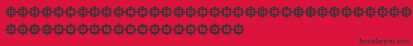 AnswerCapitals Font – Black Fonts on Red Background