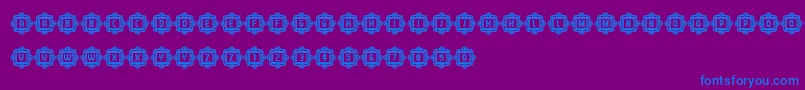 AnswerCapitals Font – Blue Fonts on Purple Background