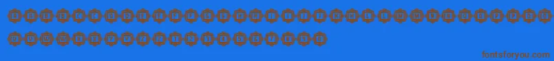AnswerCapitals Font – Brown Fonts on Blue Background