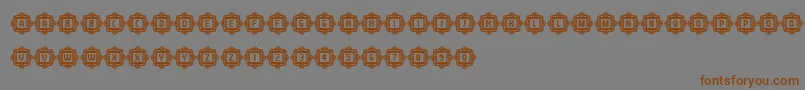 AnswerCapitals Font – Brown Fonts on Gray Background
