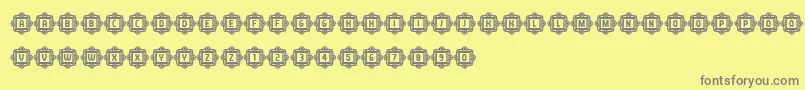 AnswerCapitals Font – Gray Fonts on Yellow Background