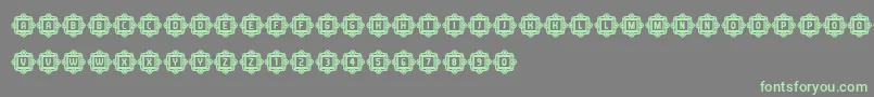 AnswerCapitals Font – Green Fonts on Gray Background
