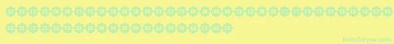 AnswerCapitals Font – Green Fonts on Yellow Background