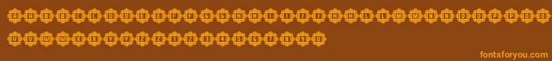 AnswerCapitals Font – Orange Fonts on Brown Background