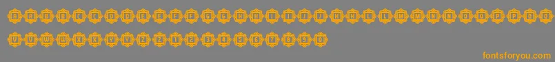 AnswerCapitals Font – Orange Fonts on Gray Background
