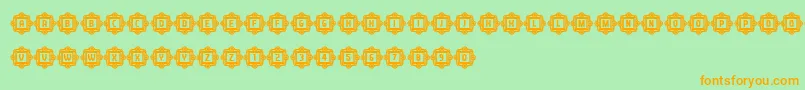 AnswerCapitals Font – Orange Fonts on Green Background