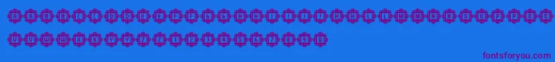 AnswerCapitals Font – Purple Fonts on Blue Background