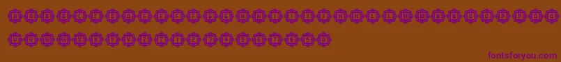 AnswerCapitals Font – Purple Fonts on Brown Background