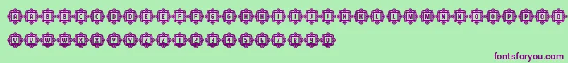 AnswerCapitals Font – Purple Fonts on Green Background